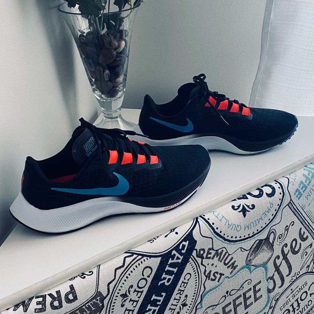 Black Nike running shoes